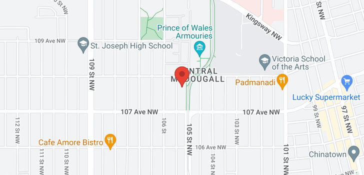 map of 105 10730 105 ST NW